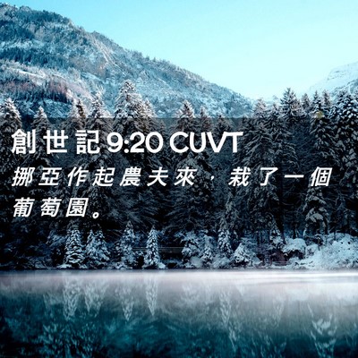 Picture 02 - 創 世 記 9:20 CUVT - 挪 亞 作 起 農 夫 來 ， 栽 了 一 個 - Bible Verse Picture