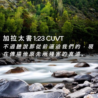 Picture 02 - 加 拉 太 書 1:23 CUVT - 不 過 聽 說 那 從 前 逼 迫 我 們 的 - Bible Verse Picture