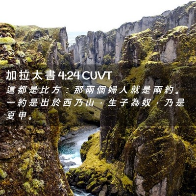 Picture 02 - 加 拉 太 書 4:24 CUVT - 這 都 是 比 方 ： 那 兩 個 婦 人 就 - Bible Verse Picture