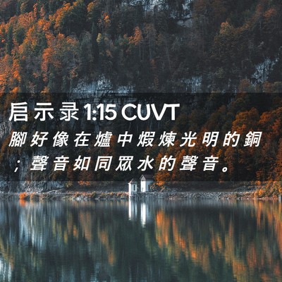 Picture 02 - 启 示 录 1:15 CUVT - 腳 好 像 在 爐 中 煆 煉 光 明 的 銅 - Bible Verse Picture