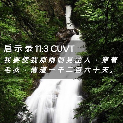 Picture 02 - 启 示 录 11:3 CUVT - 我 要 使 我 那 兩 個 見 證 人 ， 穿 - Bible Verse Picture
