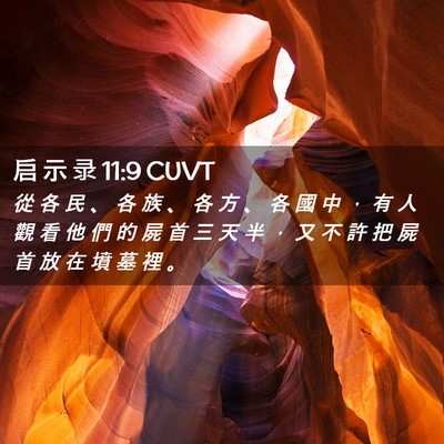 Picture 02 - 启 示 录 11:9 CUVT - 從 各 民 、 各 族 、 各 方 、 各 國 - Bible Verse Picture