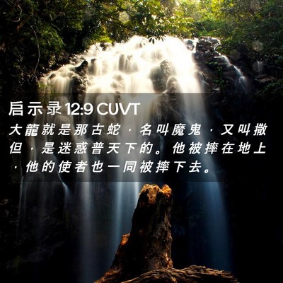 Picture 02 - 启 示 录 12:9 CUVT - 大 龍 就 是 那 古 蛇 ， 名 叫 魔 鬼 - Bible Verse Picture