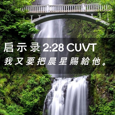 Picture 02 - 启 示 录 2:28 CUVT - 我 又 要 把 晨 星 賜 給 他 - Bible Verse Picture