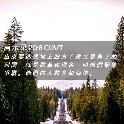 Picture 02 - 启 示 录 20:8 CUVT - 出 來 要 迷 惑 地 上 四 方 （ 原 文 - Bible Verse Picture