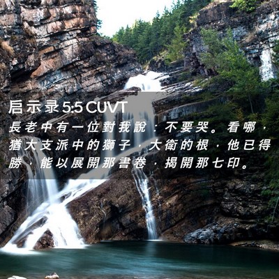Picture 02 - 启 示 录 5:5 CUVT - 長 老 中 有 一 位 對 我 說 ： 不 要 - Bible Verse Picture