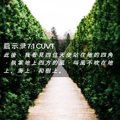 Picture 02 - 启 示 录 7:1 CUVT - 此 後 ， 我 看 見 四 位 天 使 站 在 - Bible Verse Picture