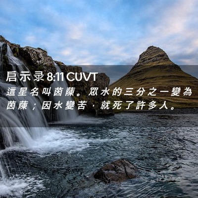 Picture 02 - 启 示 录 8:11 CUVT - 這 星 名 叫 茵 蔯 。 眾 水 的 三 分 - Bible Verse Picture