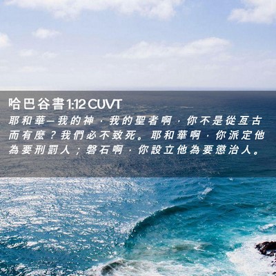 Picture 02 - 哈 巴 谷 書 1:12 CUVT - 耶 和 華 ─ 我 的 神 ， 我 的 聖 者 - Bible Verse Picture