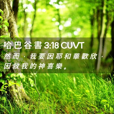 Picture 02 - 哈 巴 谷 書 3:18 CUVT - 然 而 ， 我 要 因 耶 和 華 歡 欣 ， - Bible Verse Picture