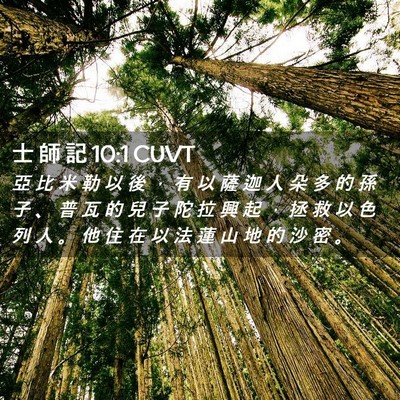 Picture 02 - 士 師 記 10:1 CUVT - 亞 比 米 勒 以 後 ， 有 以 薩 迦 人 - Bible Verse Picture