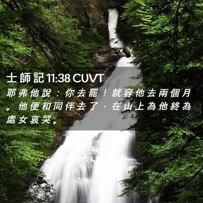 Picture 02 - 士 師 記 11:38 CUVT - 耶 弗 他 說 ： 你 去 罷 ！ 就 容 他 - Bible Verse Picture