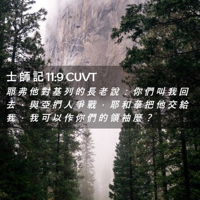 Picture 02 - 士 師 記 11:9 CUVT - 耶 弗 他 對 基 列 的 長 老 說 ： 你 - Bible Verse Picture