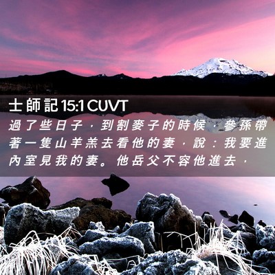 Picture 02 - 士 師 記 15:1 CUVT - 過 了 些 日 子 ， 到 割 麥 子 的 時 - Bible Verse Picture