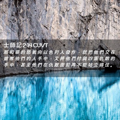 Picture 02 - 士 師 記 2:14 CUVT - 耶 和 華 的 怒 氣 向 以 色 列 人 發 - Bible Verse Picture