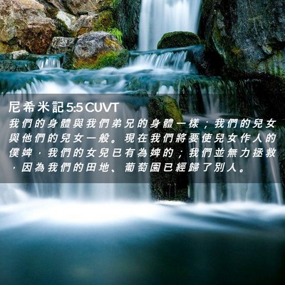 Picture 02 - 尼 希 米 記 5:5 CUVT - 我 們 的 身 體 與 我 們 弟 兄 的 身 - Bible Verse Picture