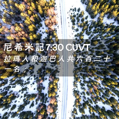 Picture 02 - 尼 希 米 記 7:30 CUVT - 拉 瑪 人 和 迦 巴 人 共 六 百 二 十 - Bible Verse Picture