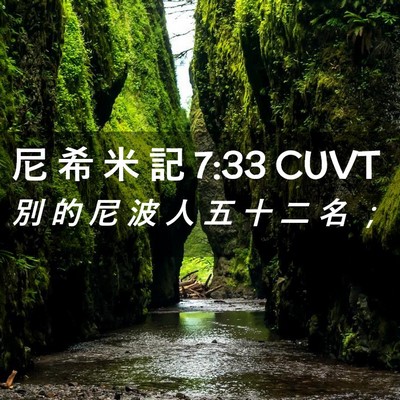 Picture 02 - 尼 希 米 記 7:33 CUVT - 別 的 尼 波 人 五 十 二 名 - Bible Verse Picture