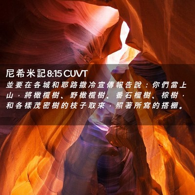Picture 02 - 尼 希 米 記 8:15 CUVT - 並 要 在 各 城 和 耶 路 撒 冷 宣 傳 - Bible Verse Picture