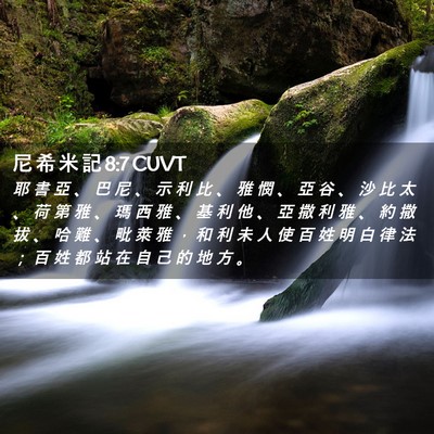 Picture 02 - 尼 希 米 記 8:7 CUVT - 耶 書 亞 、 巴 尼 、 示 利 比 、 雅 - Bible Verse Picture
