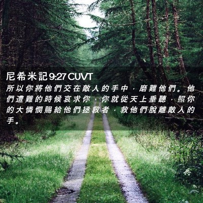 Picture 02 - 尼 希 米 記 9:27 CUVT - 所 以 你 將 他 們 交 在 敵 人 的 手 - Bible Verse Picture