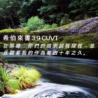 Picture 02 - 希 伯 來 書 3:9 CUVT - 在 那 裡 ， 你 們 的 祖 宗 試 我 探 - Bible Verse Picture