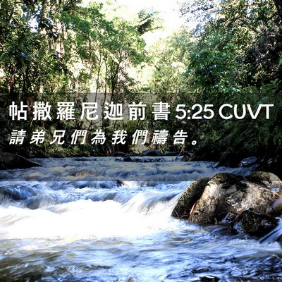 Picture 02 - 帖 撒 羅 尼 迦 前 書 5:25 CUVT - 請 弟 兄 們 為 我 們 禱 告 - Bible Verse Picture