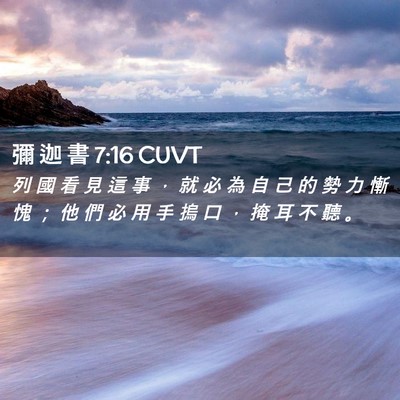 Picture 02 - 彌 迦 書 7:16 CUVT - 列 國 看 見 這 事 ， 就 必 為 自 己 - Bible Verse Picture