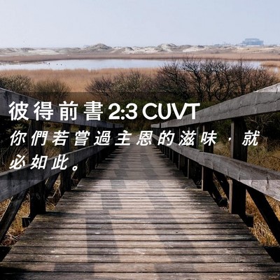 Picture 02 - 彼 得 前 書 2:3 CUVT - 你 們 若 嘗 過 主 恩 的 滋 味 ， 就 - Bible Verse Picture