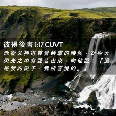 Picture 02 - 彼 得 後 書 1:17 CUVT - 他 從 父 神 得 尊 貴 榮 耀 的 時 候 - Bible Verse Picture
