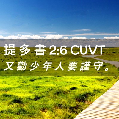 Picture 02 - 提 多 書 2:6 CUVT - 又 勸 少 年 人 要 謹 守 - Bible Verse Picture