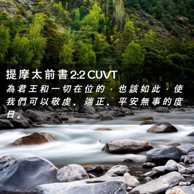 Picture 02 - 提 摩 太 前 書 2:2 CUVT - 為 君 王 和 一 切 在 位 的 ， 也 該 - Bible Verse Picture