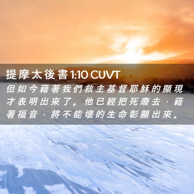 Picture 02 - 提 摩 太 後 書 1:10 CUVT - 但 如 今 藉 著 我 們 救 主 基 督 耶 - Bible Verse Picture