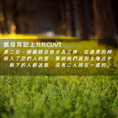 Picture 02 - 撒 母 耳 記 上 11:11 CUVT - 第 二 日 ， 掃 羅 將 百 姓 分 為 三 - Bible Verse Picture