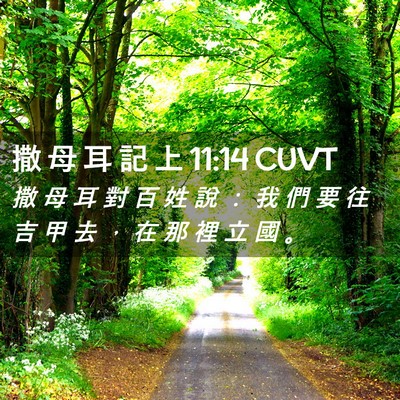 Picture 02 - 撒 母 耳 記 上 11:14 CUVT - 撒 母 耳 對 百 姓 說 ： 我 們 要 往 - Bible Verse Picture
