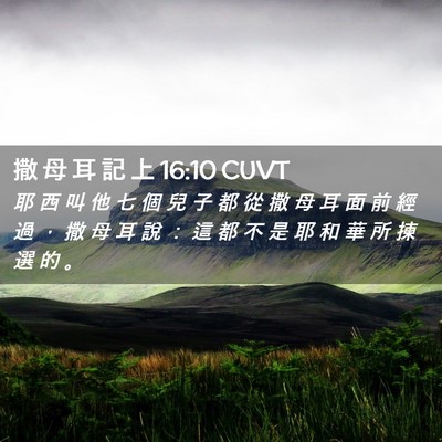 Picture 02 - 撒 母 耳 記 上 16:10 CUVT - 耶 西 叫 他 七 個 兒 子 都 從 撒 母 - Bible Verse Picture
