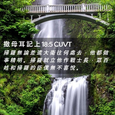 Picture 02 - 撒 母 耳 記 上 18:5 CUVT - 掃 羅 無 論 差 遣 大 衛 往 何 處 去 - Bible Verse Picture