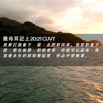 Picture 02 - 撒 母 耳 記 上 20:21 CUVT - 我 要 打 發 童 子 ， 說 ： 去 把 箭 - Bible Verse Picture