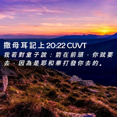 Picture 02 - 撒 母 耳 記 上 20:22 CUVT - 我 若 對 童 子 說 ： 箭 在 前 頭 ， - Bible Verse Picture