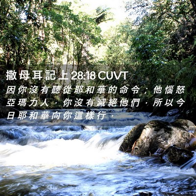 Picture 02 - 撒 母 耳 記 上 28:18 CUVT - 因 你 沒 有 聽 從 耶 和 華 的 命 令 - Bible Verse Picture