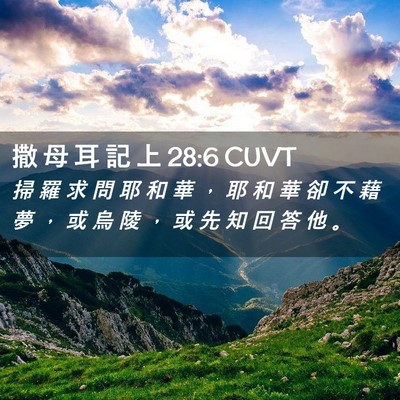 Picture 02 - 撒 母 耳 記 上 28:6 CUVT - 掃 羅 求 問 耶 和 華 ， 耶 和 華 卻 - Bible Verse Picture