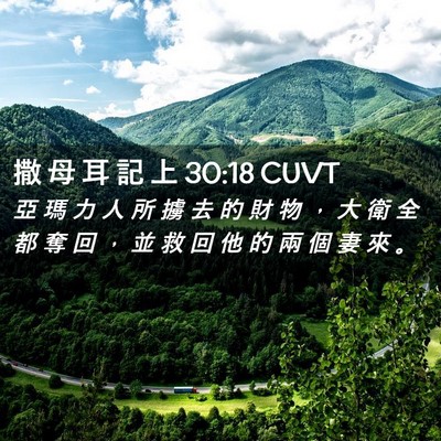Picture 02 - 撒 母 耳 記 上 30:18 CUVT - 亞 瑪 力 人 所 擄 去 的 財 物 ， 大 - Bible Verse Picture