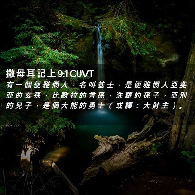 Picture 02 - 撒 母 耳 記 上 9:1 CUVT - 有 一 個 便 雅 憫 人 ， 名 叫 基 士 - Bible Verse Picture