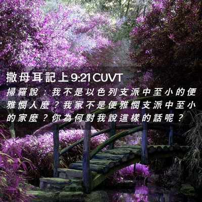 Picture 02 - 撒 母 耳 記 上 9:21 CUVT - 掃 羅 說 ： 我 不 是 以 色 列 支 派 - Bible Verse Picture