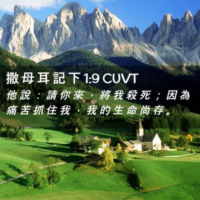 Picture 02 - 撒 母 耳 記 下 1:9 CUVT - 他 說 ： 請 你 來 ， 將 我 殺 死 ； - Bible Verse Picture