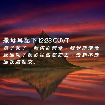 Picture 02 - 撒 母 耳 記 下 12:23 CUVT - 孩 子 死 了 ， 我 何 必 禁 食 ， 我 - Bible Verse Picture