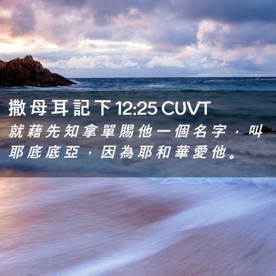 Picture 02 - 撒 母 耳 記 下 12:25 CUVT - 就 藉 先 知 拿 單 賜 他 一 個 名 字 - Bible Verse Picture