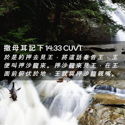 Picture 02 - 撒 母 耳 記 下 14:33 CUVT - 於 是 約 押 去 見 王 ， 將 這 話 奏 - Bible Verse Picture