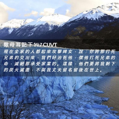 Picture 02 - 撒 母 耳 記 下 14:7 CUVT - 現 在 全 家 的 人 都 起 來 攻 擊 婢 - Bible Verse Picture