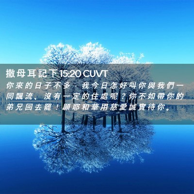 Picture 02 - 撒 母 耳 記 下 15:20 CUVT - 你 來 的 日 子 不 多 ， 我 今 日 怎 - Bible Verse Picture